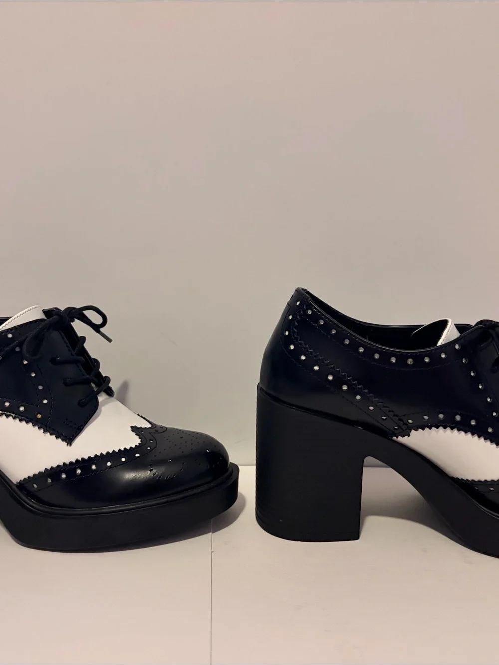 Steve Madden Tuxedo Brogue Platform Oxfords